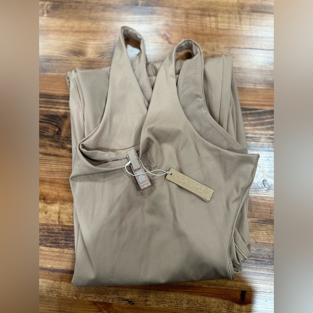 SKIMS Fits Everybody Tank Jumpsuit Catsuit Bodysuit Shapewear 4X Beige Nude NWT - Picture 7 of 7